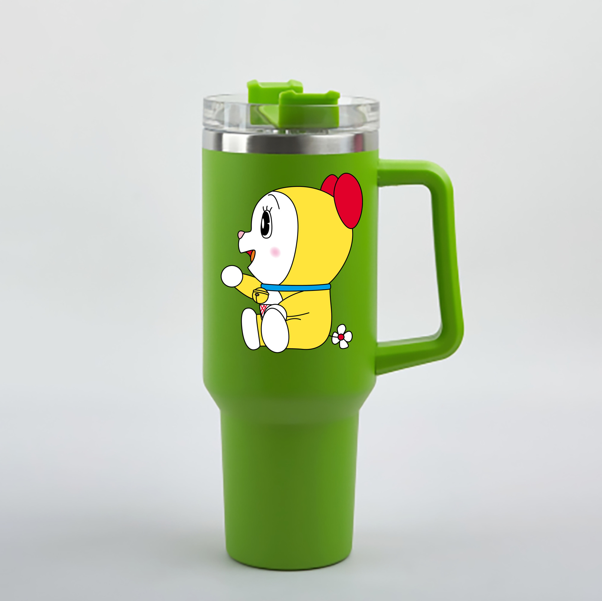 （画像用） ドラえもん ドラミ Doraemon Dorami 1200mL車用タンブラー - クリスタルステッカー（プラスチックストロー付き）